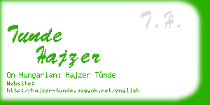 tunde hajzer business card